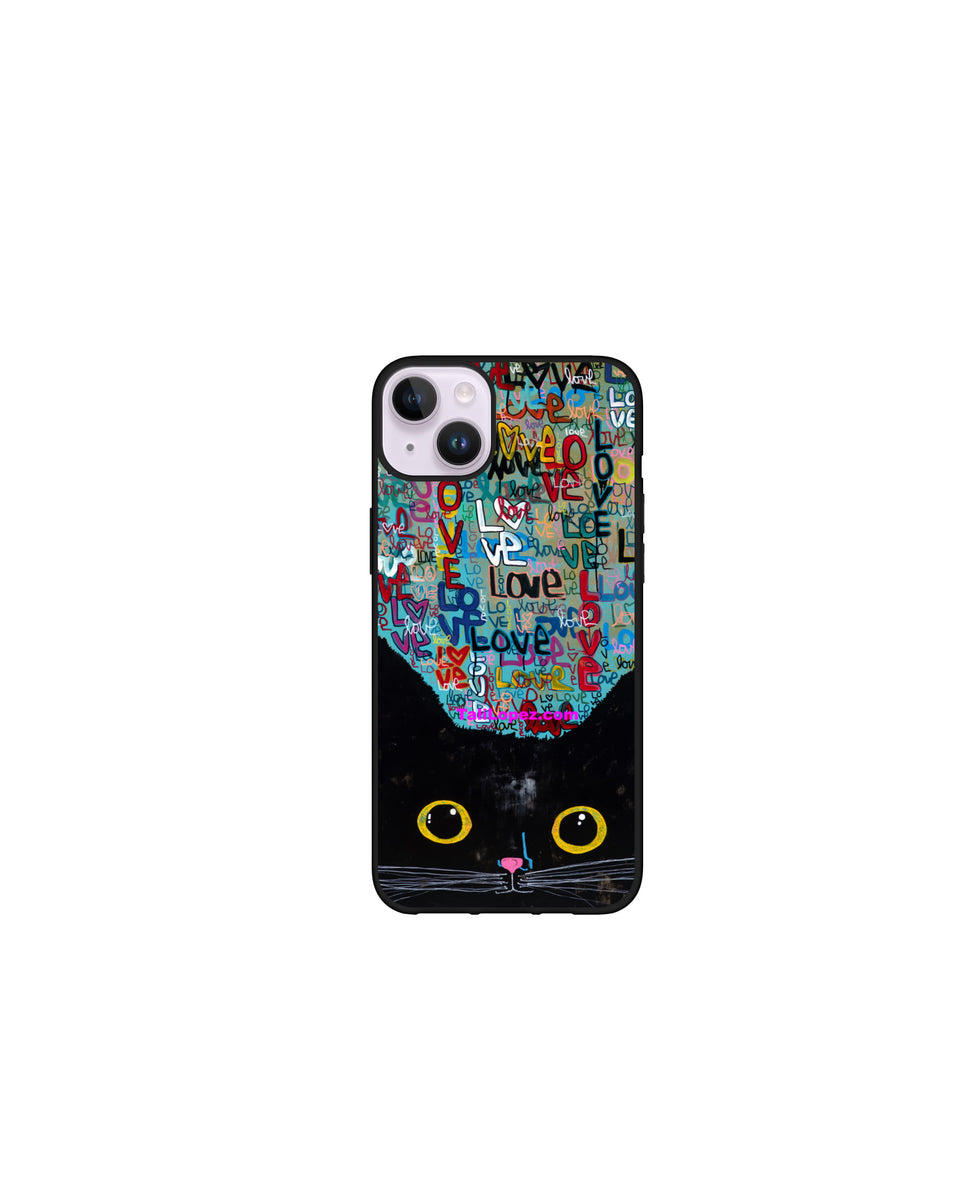 iPhone 15 Cat Love Cell Phone Case