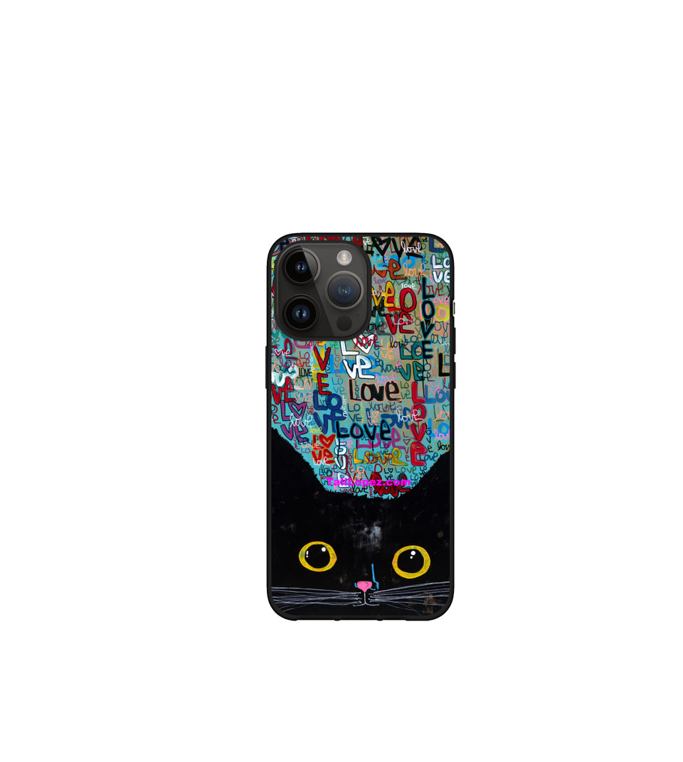 iPhone 15 Cat Love Cell Phone Case