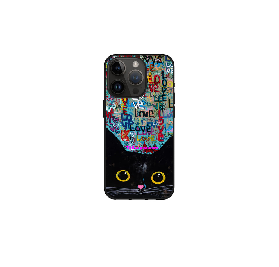 iPhone 15 Cat Love Cell Phone Case