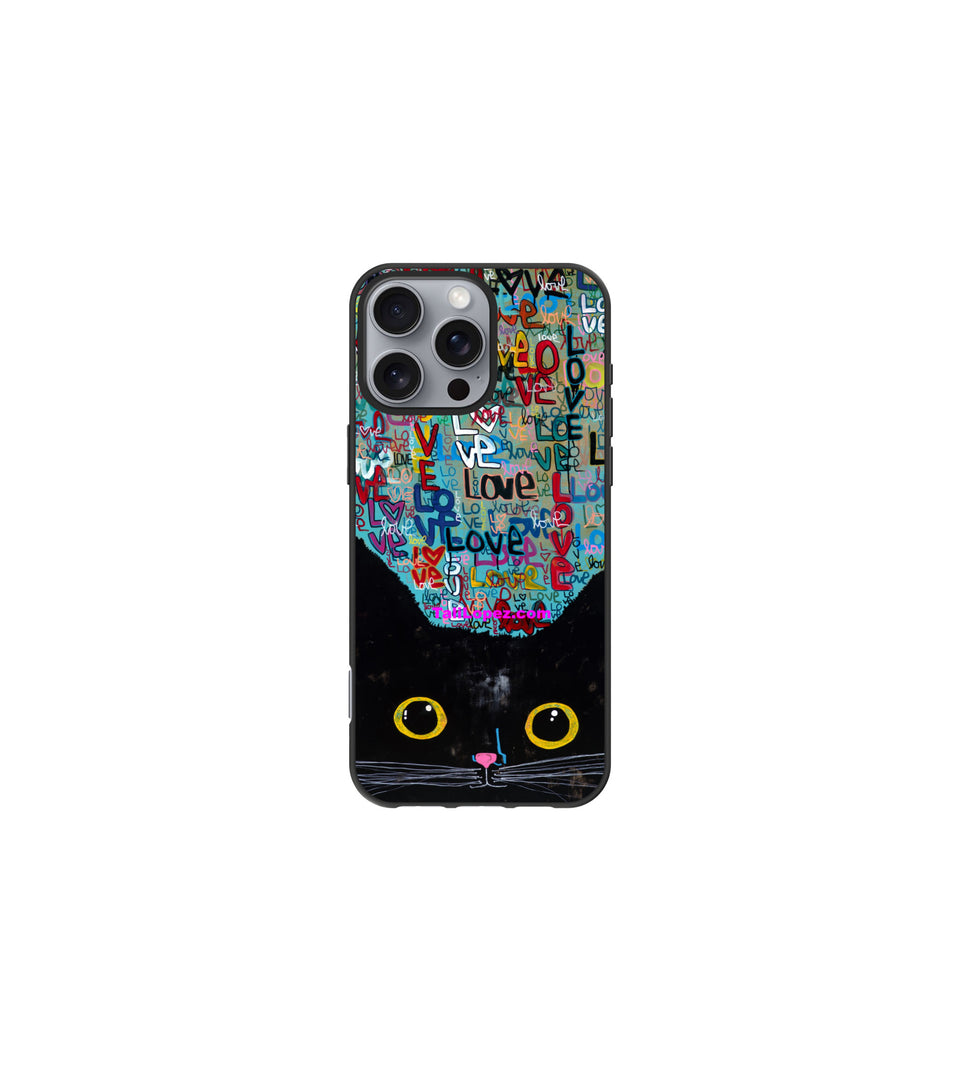 iPhone 16 Cat Love Cell Phone Case